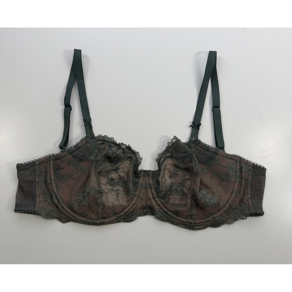 Victorias Secret Dream Angels Lace Pushup Without Padding Bra Green 38DD
